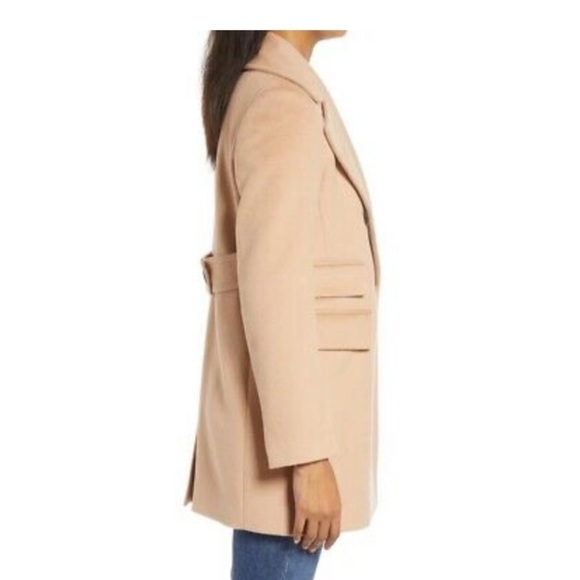 Halogen Atlantic-Pacific Double Breasted Wool Coat Camel Tan Classic Warm - Picture 17 of 17